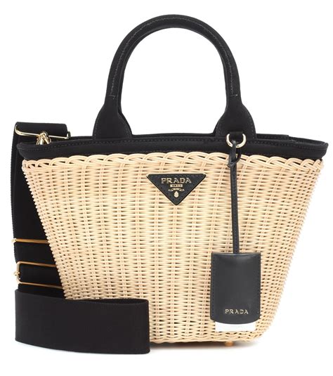 prada tote bag straw